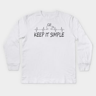 Coffee keep it simple Kids Long Sleeve T-Shirt